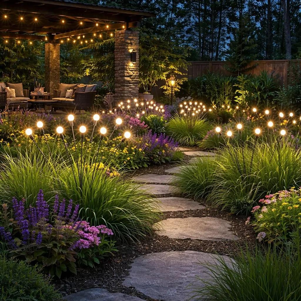 Solar-Powered Swaying Firefly Garden Lights | Waterproof Outdoor Stake Lights for Yard, Pathway & Landscape Decor 🏡✨ LGZ