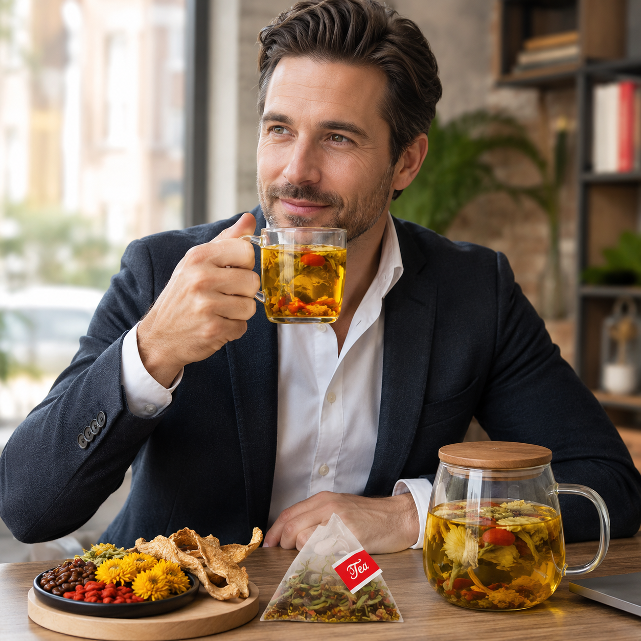 Chrysanthemum,Goji Berry & Cassia Seed Tea helps you get back to your peak performance-YOY
