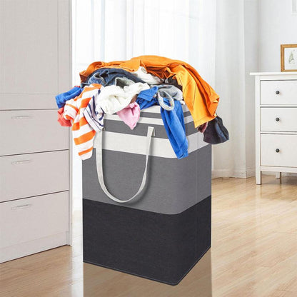 Collapsible Laundry Hamper Set, Large Capacity Fabric Laundry Baskets with Handles for Clothes & Storage-TTT