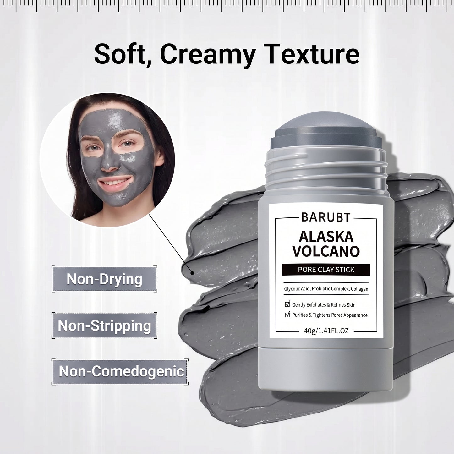 Deep Cleanse, Zero Mess. The Viral Alaska Volcano Pore Clay Stick is Here!-DZT