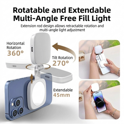 🤳 Your Pocket Photo Studio & Vanity Mirror in One! ✨ Say goodbye to bad lighting & dark shadows. Snap, flip, and glow anywhere! 💄-QZZ