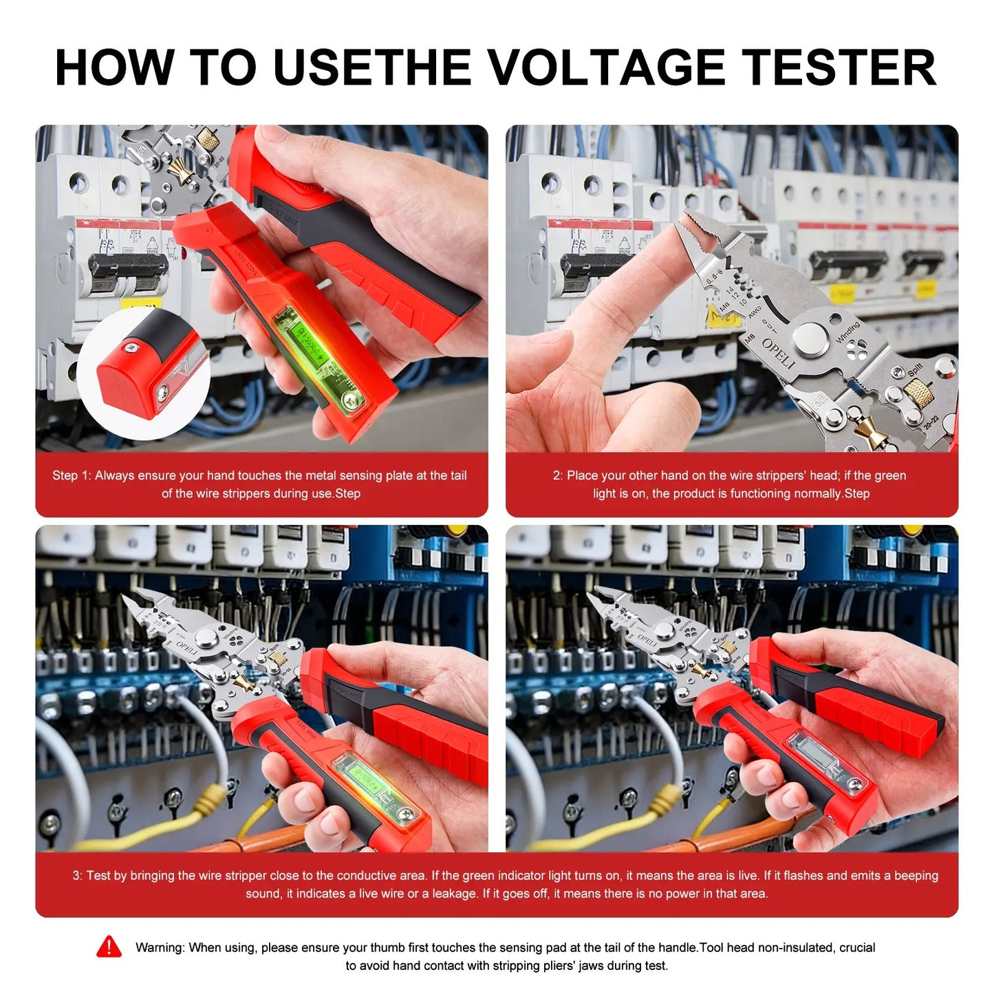 2026 Upgraded 16-in-1 Heavy-Duty Wire Stripper | Rechargeable Electrical Pliers with Built-in Voltage Tester ⚡️🛠️ LGZ