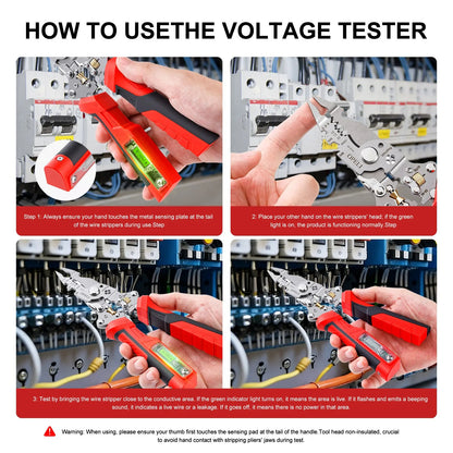 2026 Upgraded 16-in-1 Heavy-Duty Wire Stripper | Rechargeable Electrical Pliers with Built-in Voltage Tester ⚡️🛠️ LGZ