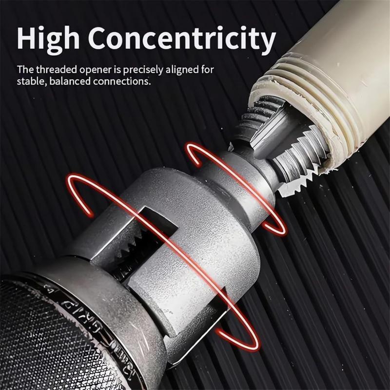 1/2'' 3/4'' PVC Pipe Thread Cutting Tool Integrated Internal & External Pipe Threading Tool Upgrade Pipe Thread Cutting Tool for Plumbing DIY Repairs-DZT