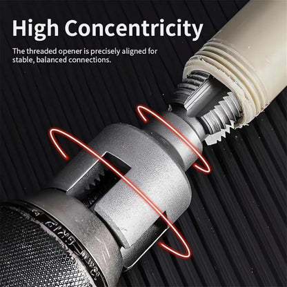 1/2'' 3/4'' PVC Pipe Thread Cutting Tool Integrated Internal & External Pipe Threading Tool Upgrade Pipe Thread Cutting Tool for Plumbing DIY Repairs-DZT