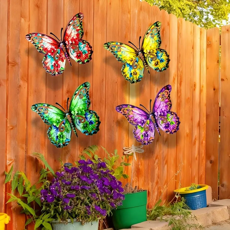 Vibrant 3D Metal Butterfly Wall Decor | Indoor & Outdoor Fence Art 🦋✨ -LGZ