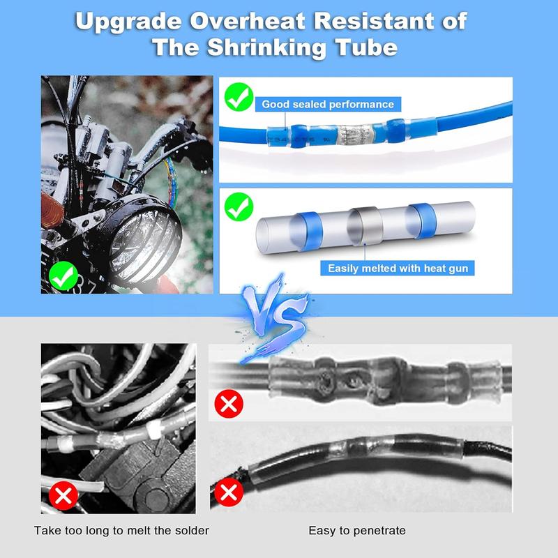 🔧 250PCS Solder Seal Wire Connectors — Waterproof Heat Shrink Butt Connectors with Self-Soldering Design ✨ Ideal for Marine, Automotive & Audio Applications 🚗🚤🎵-KPL