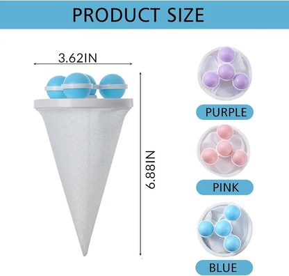 ✨Washing Machine Filter Net Bag Cleaner 🧺 Floating Hair Remover 🐾 Household Laundry Ball Hair Catcher 🧼 Universal Wash Protector Filter 💧 Efficient Cleaning Home Goods 🏠-XLB