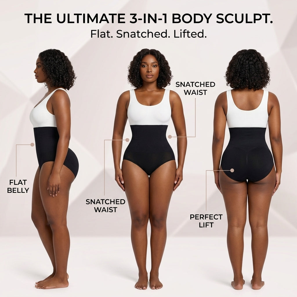 🍑The Ultimate 3-in-1 Body Sculpt Panty: Flat Belly, Snatched Waist, Perfect Lift! ✨-DZT