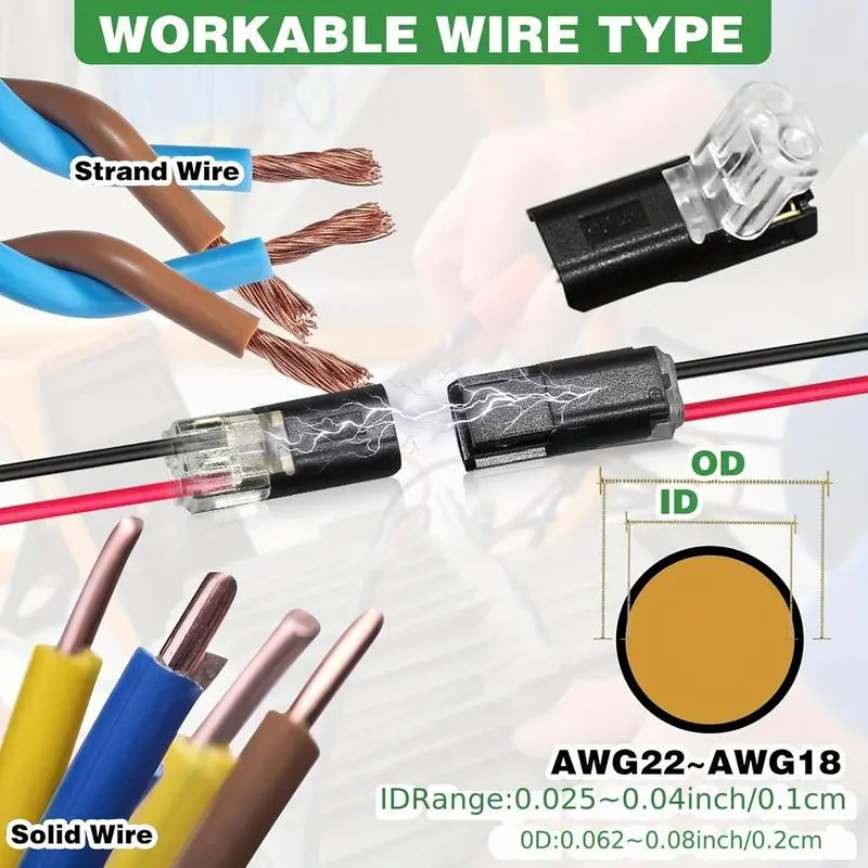 🔌 2 Pin Double Wire Plug-in Connector with Locking Buckle, Low Voltage Quick Connect Terminal, Firm Connection for LED Strip Lights, Automotive Wiring & Power Distribution, DIY Use-XLB