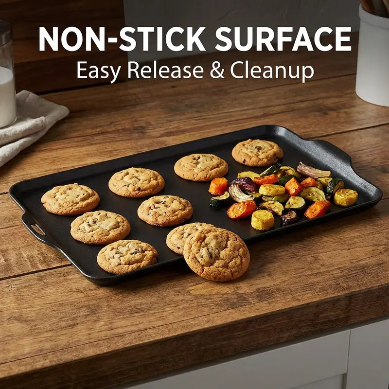 Premium Outdoor Cast Iron Griddle | Heavy-Duty Non-Stick Grill Pan for Camping & Home 🍳🏕️ LGZ