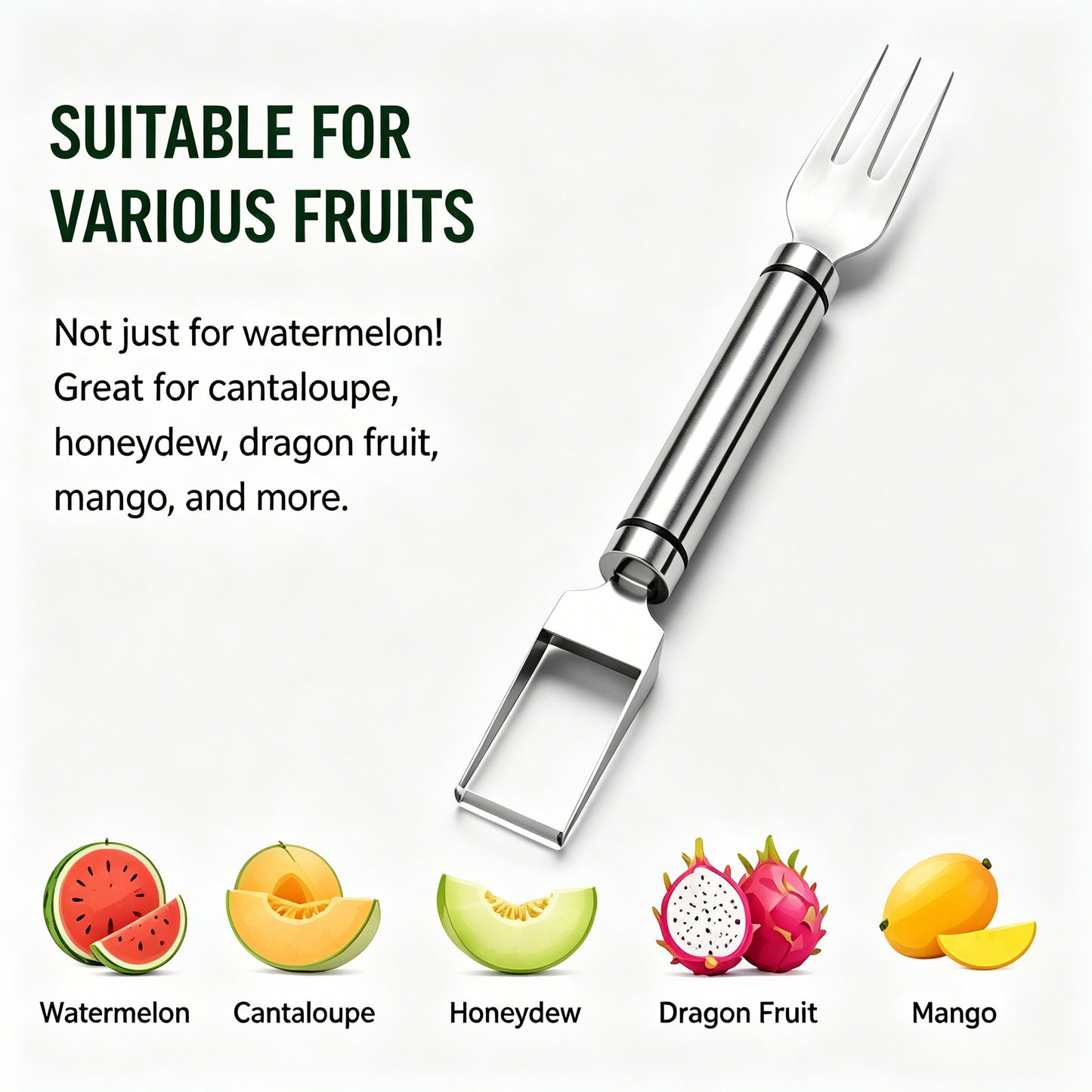🍉 Watermelon Cube Cutter Fork – Fun, Safe, and Fast Fruit Slicing Tool-WBJ