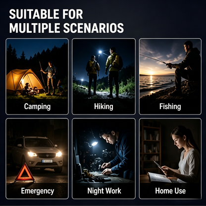 🔦 All-in-One Rechargeable Flashlight for Camping, Hiking & Emergencies ⛺-WBJ
