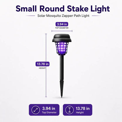 🚫🦟Solar Mosquito Killer Lamp – 2-in-1 UV Bug Zapper & LED Garden Light, Weatherproof, Auto On/Off, 0 Electricity Cost-AUX