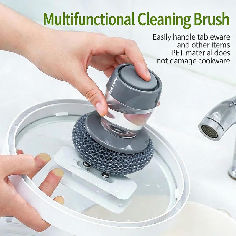 Soap Dispensing Pot Brush | The Ultimate Grease Fighter That Protects Your Hands!-DZT