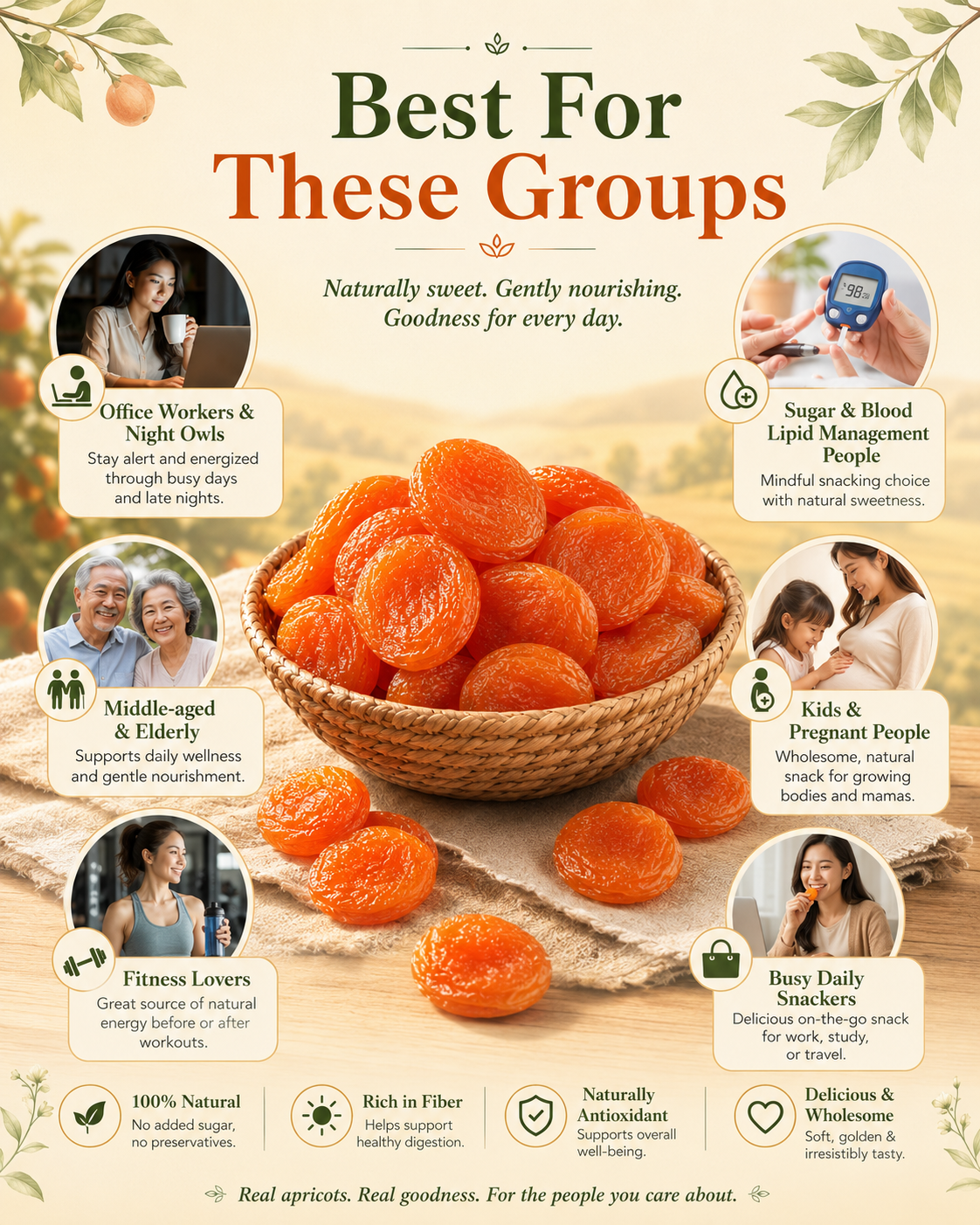 🍑Ancient 3-Steam 3-Dry Golden Apricots | Healthy Family Snack-WBJ