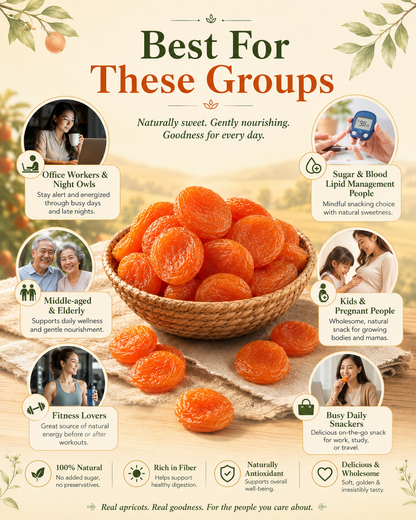 🍑Ancient 3-Steam 3-Dry Golden Apricots | Healthy Family Snack-WBJ