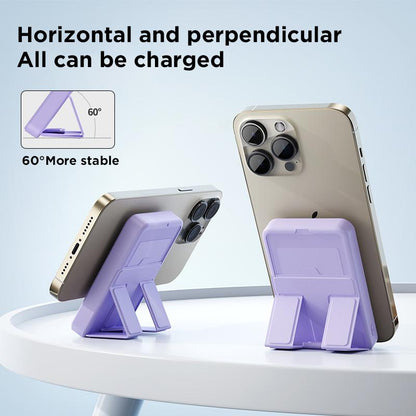 2026 US Spring Glow Up campaign 10000mAh Magnetic Power Bank Wireless Portable Charger with USB-C Cable LED Display Foldable Battery Pack for iPhone17/ 16/15/14/13/12/Pro/Pro Max Series Charging Compact Silicone Black⚡-LGZ
