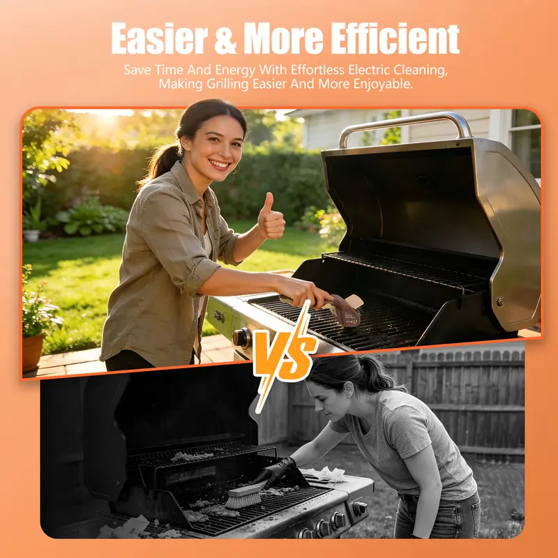 🔥 Electric Grill Cleaning Brush: The Fastest Way to a Spotless Grill-CJP