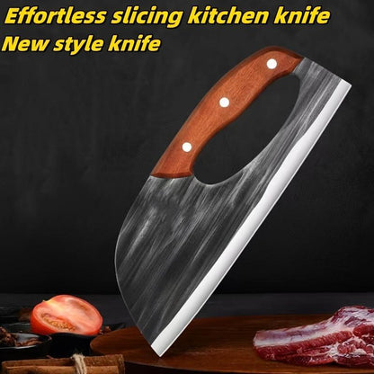 🔪[Buy 1 Get 1 FREE] Hand-Forged Carbon Steel Kitchen Knife Set - Ultra Sharp Cleaver & Boning Knife, Ergonomic Wooden Handle, Multi-Functional Meat & Vegetable Slicer for Home Cooking.-AUX