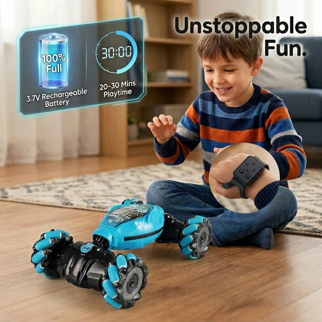 🚗Twist & Turn Gesture RC Car - No More Boring Toys! Dual Control Mode, All-Terrain Drift Stunt Car with Auto Demo & LED Light Show-AUX