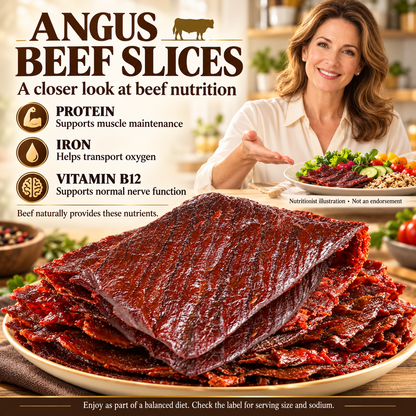 Premium Angus Sirloin Beef Jerky — Protein-Packed, Bold Flavor, Satisfying Chew-HJY