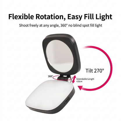🤳 Your Pocket Photo Studio & Vanity Mirror in One! ✨ Say goodbye to bad lighting & dark shadows. Snap, flip, and glow anywhere! 💄-QZZ