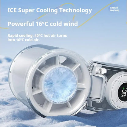 Qawtor 2026 Flagship Cyberpunk Turbo Fan | 199-Speed Semiconductor Ice-Cooling Handheld Fan ❄️🚀 LGZ