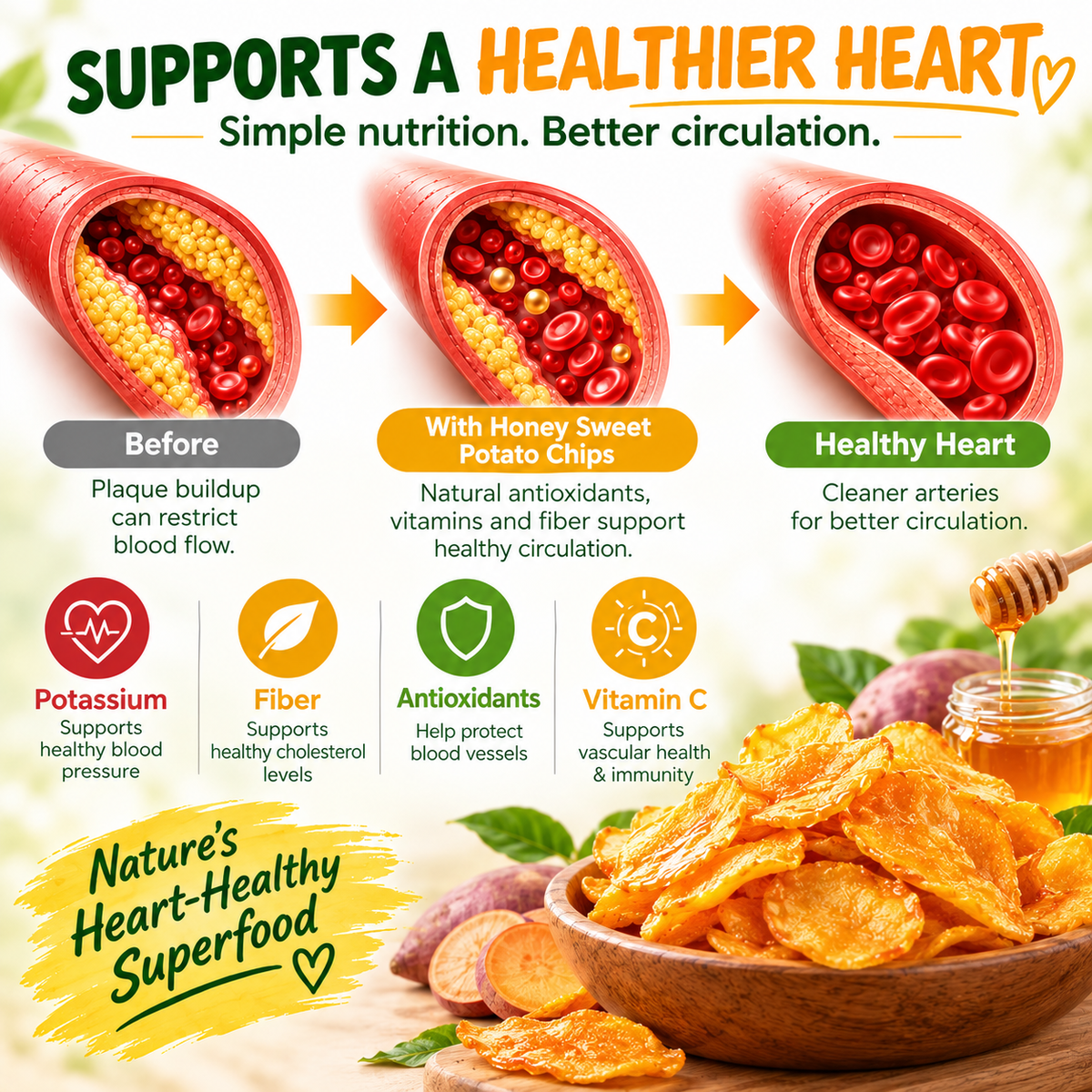 Golden Honey-Glazed Sweet Potato Chips – Slow-Baked, Non-GMO & Guilt-Free LGZ