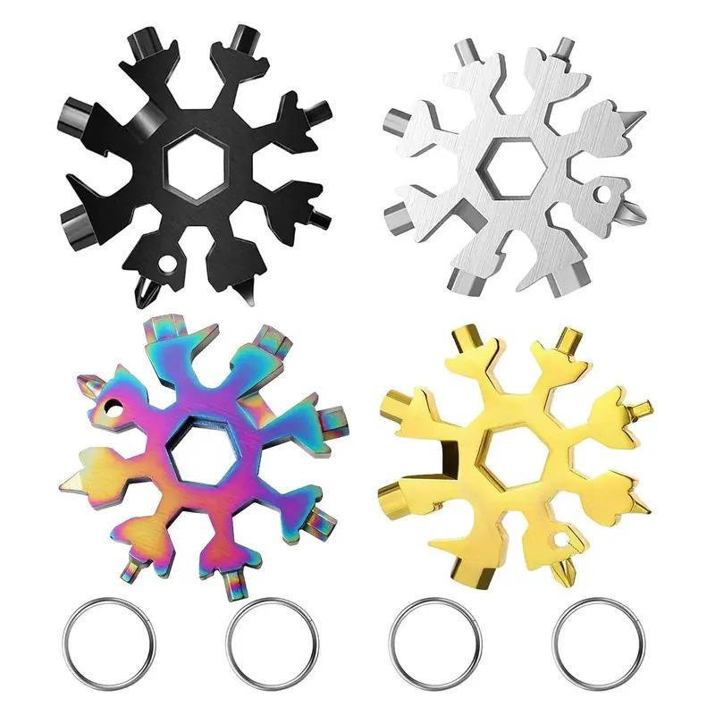 18-in-1 Multi-Function Snowflake Wrench🔧Outdoor, Cycling & Emergency Repair Tool-YOY