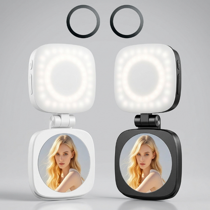 🤳 Your Pocket Photo Studio & Vanity Mirror in One! ✨ Say goodbye to bad lighting & dark shadows. Snap, flip, and glow anywhere! 💄-QZZ