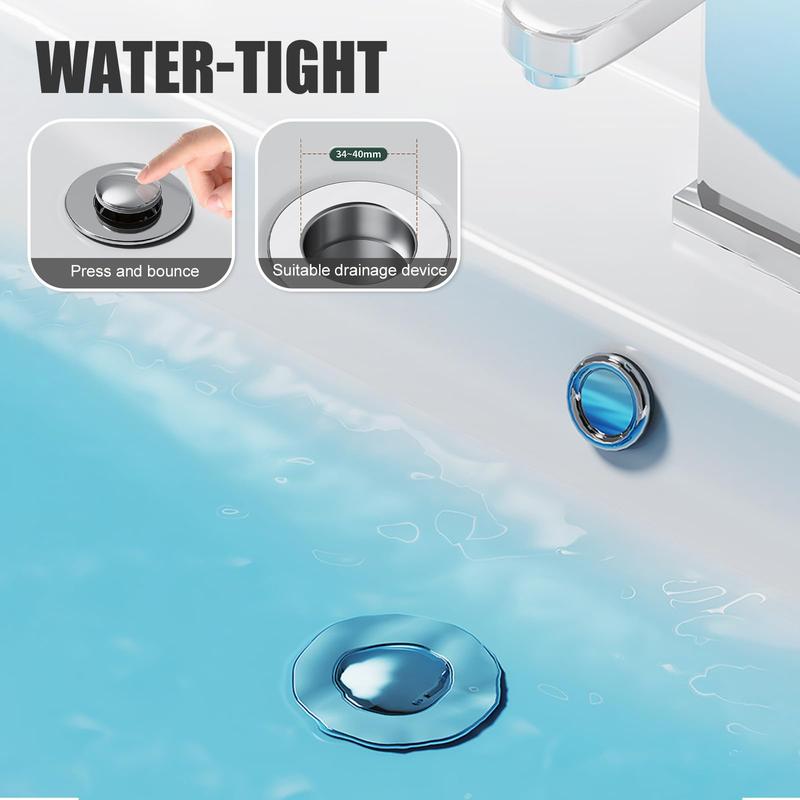 🚿Universal Pop-Up Bathroom Sink Drain Filter with Removable Stainless Steel Hair Catcher Basket🦠 Anti-Odor &Anti-Insect Design-YOY