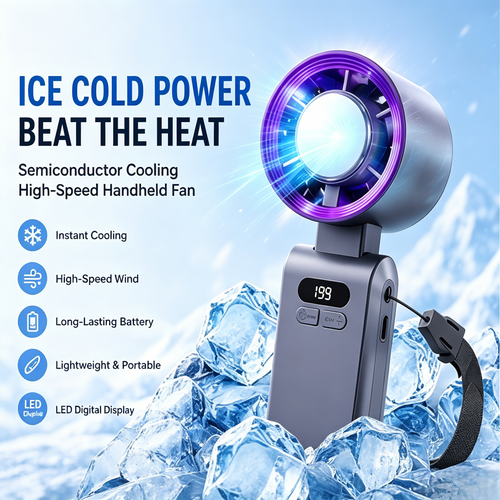 ❄️Semiconductor Cooling Handheld Fan Instant Ice Cold Air Cooler-WBJ