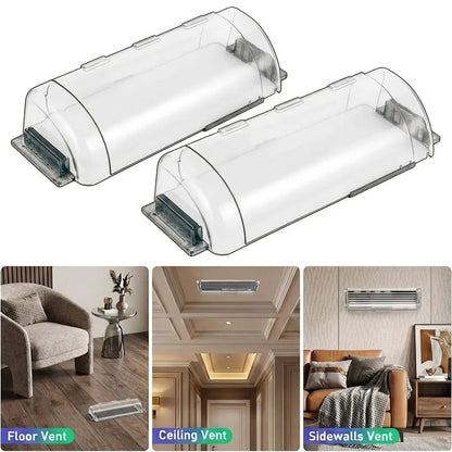 Premium Adjustable Magnetic Air Deflector | Clear Heat & AC Vent Cover (Fits 8.5" - 15") LGZ