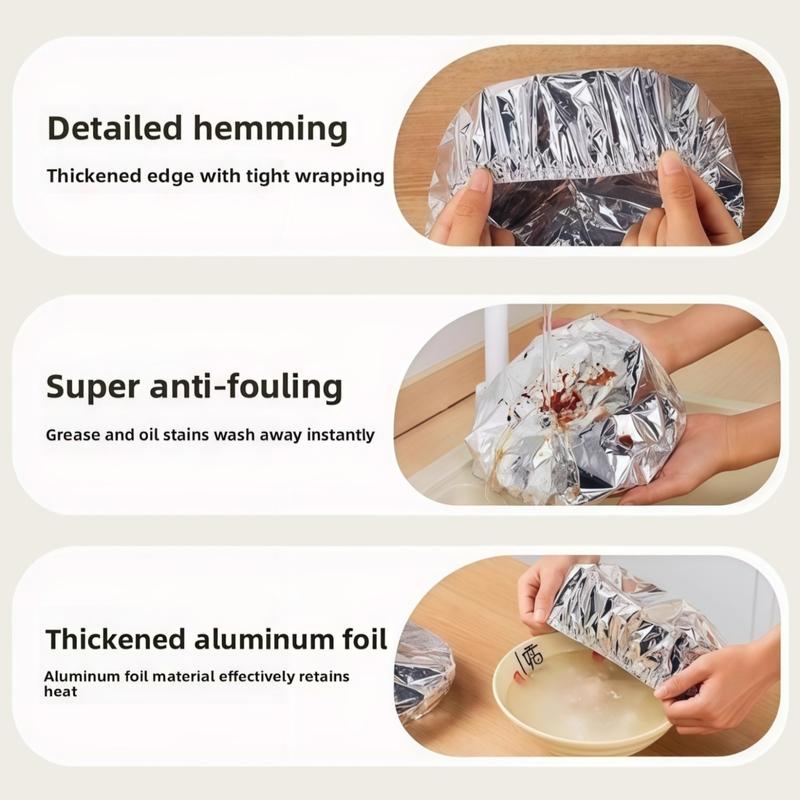 Disposable Aluminum Foil Food Covers♨️Long-Lasting Heat Retention & Freshness Protection-YOY