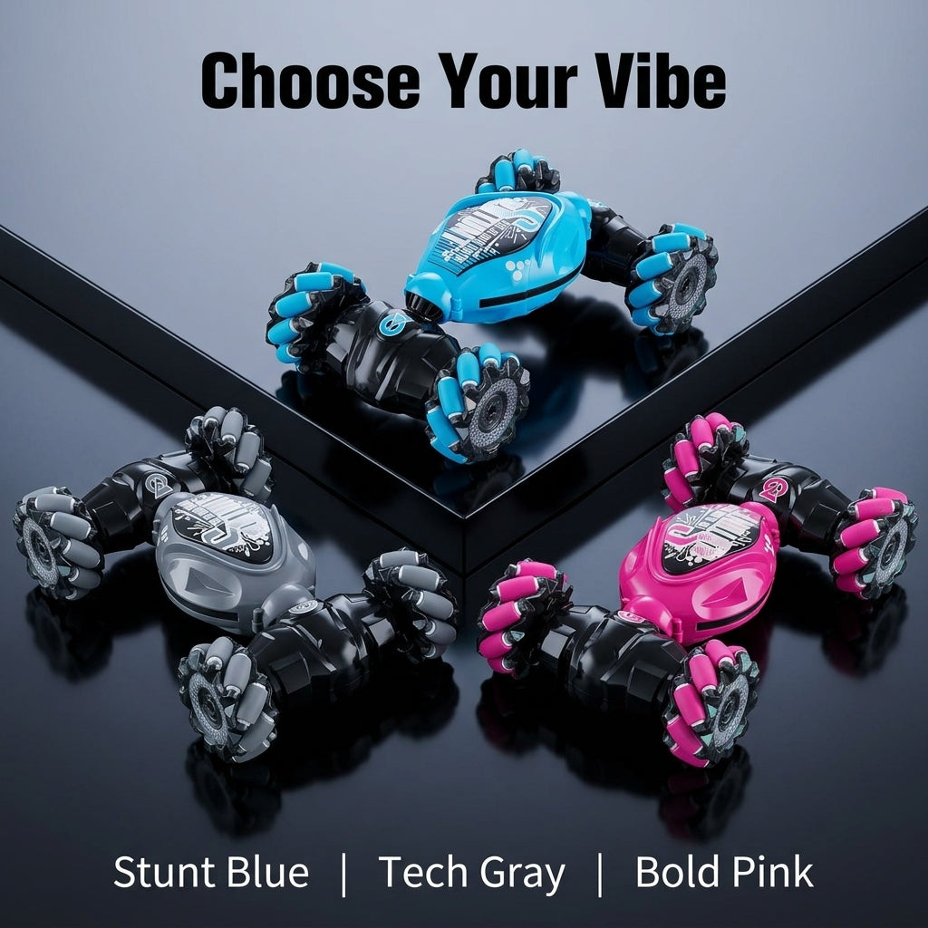 🚗Twist & Turn Gesture RC Car - No More Boring Toys! Dual Control Mode, All-Terrain Drift Stunt Car with Auto Demo & LED Light Show-AUX