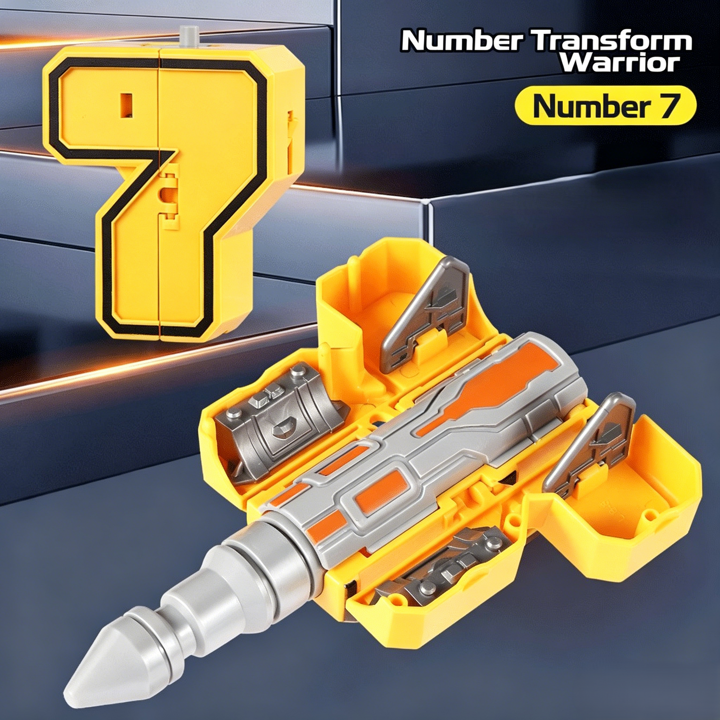 🤖10-in-1 Number Transforming Robot Toy –🔢Numbers 0–9 each transform into a unique mini robot or vehicle mode-YOY