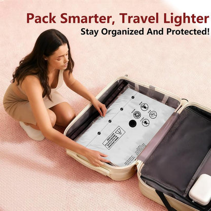 Vacuum Compression Storage Bags, Reusable, Space Saving, Ideal for Clothes and Suitcases, Perfect for Carry-on Luggage.-KPL