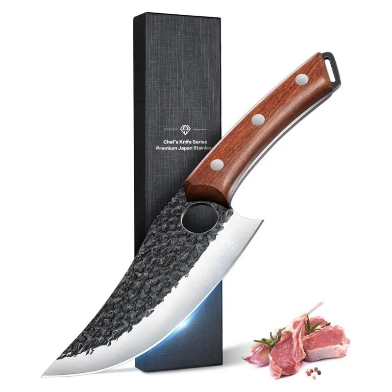 🗡️ Hand-Forged Viking Butcher Knife: The Ultimate Multi-Purpose Kitchen Tool-CJP