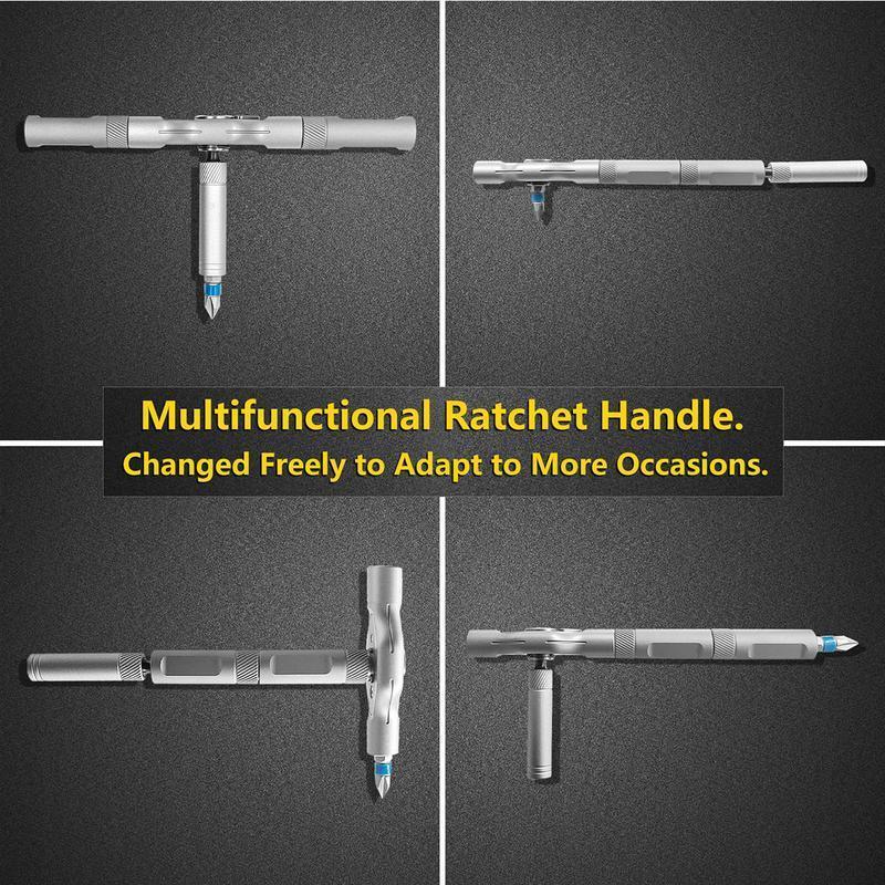 24-in-1 Multifunctional Screwdriver Set, Magnetic Design with Interchangeable Bits, Compact Portable Ratchet Screwdriver Kit, Household Repair Tool Box.-KPL