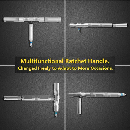 24-in-1 Multifunctional Screwdriver Set, Magnetic Design with Interchangeable Bits, Compact Portable Ratchet Screwdriver Kit, Household Repair Tool Box.-KPL