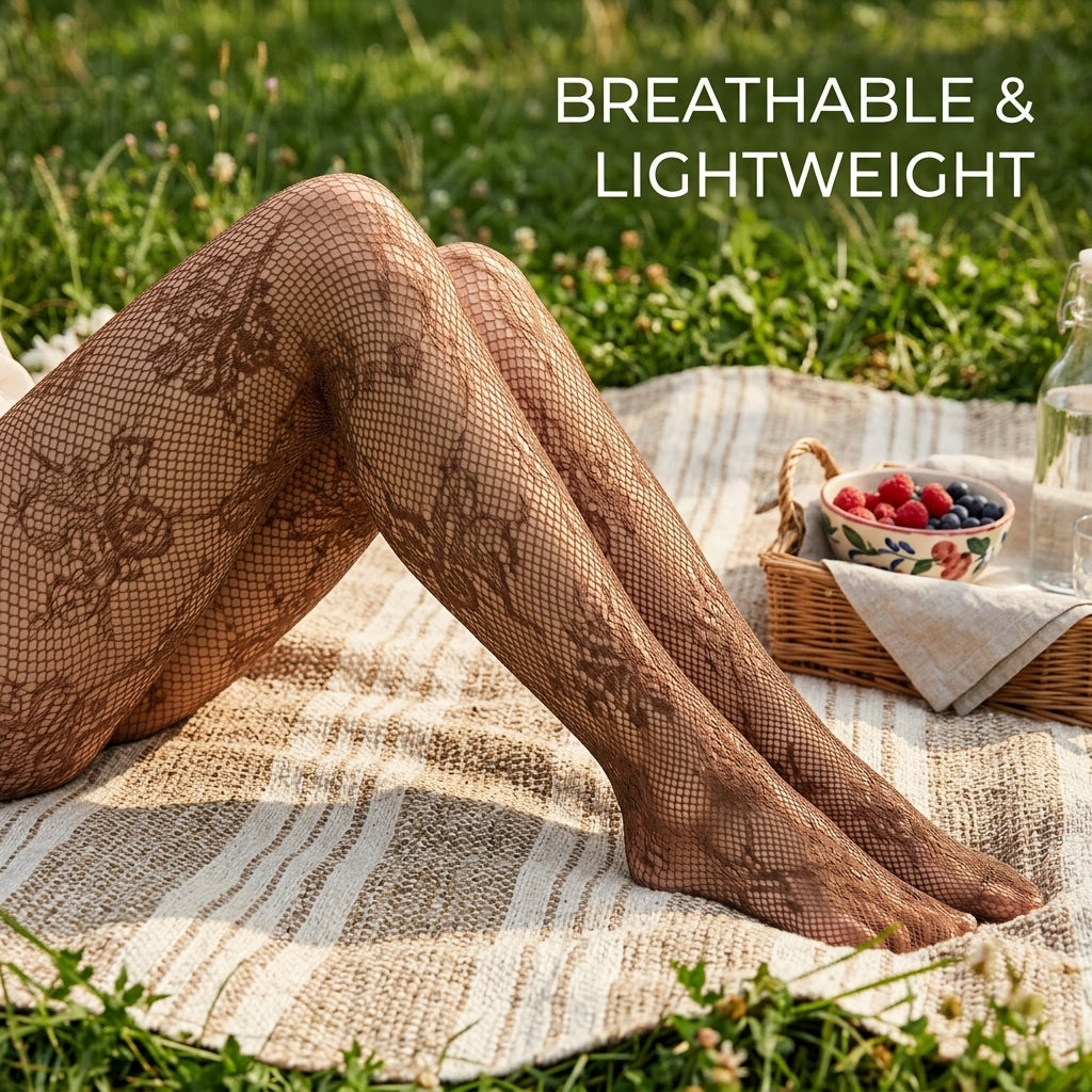 ✨Ultra-Durable Floral Lace Fishnets for Every Occasion 👠-DZT