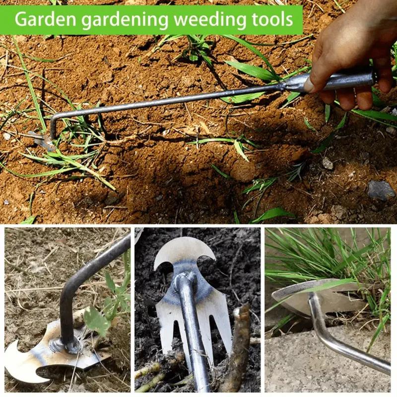 ✅ Upgraded Durable Weed Remover Tool 🌱 Uproot Weeds Completely Forever | Multi-Functional Shovel Rake for Vegetable Gardening-AUX