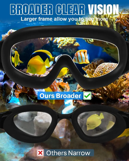 🏊Swim Goggles for Adults & Kids✨ Anti-fog & UV protective lenses🌞, equipped with earplugs and nose clip👂👃 Comfortable waterproof fit💧, ideal for swimming training & outdoor water fun-XLB