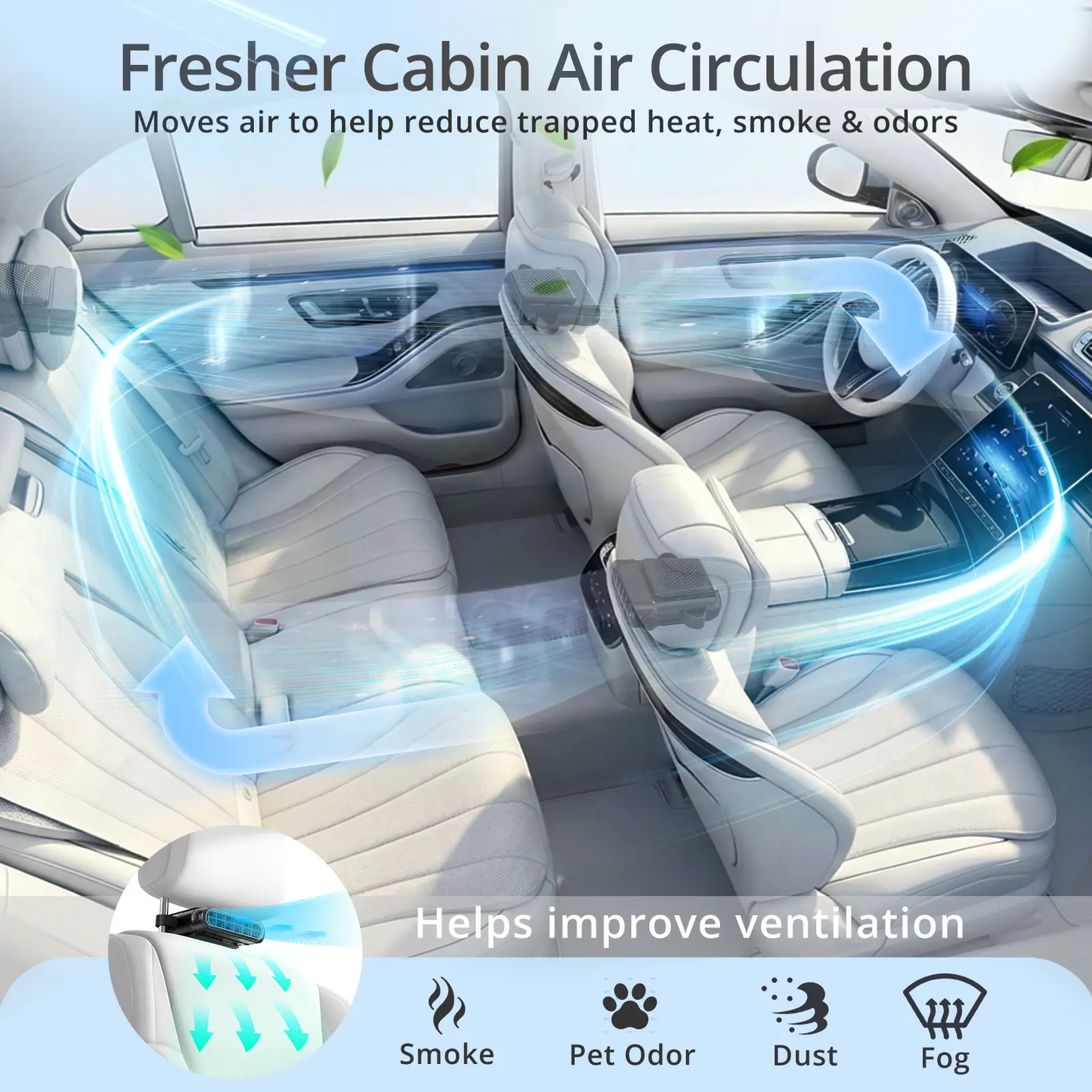 🔥 Car Seat Velcro Fan – Portable, Fully Adjustable, and Designed to Stay Firmly in Place for All Your Summer Drives-XLB