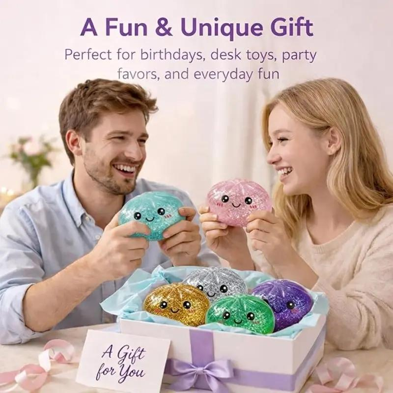 🥟🎁 Mini Dumpling Squishy Stress Toys, Surprise Mystery Box, Soft Squeeze Balls, Fidget Sensory Gifts, Funny Steamer Toys for Daily Stress Relief 😌-XLB
