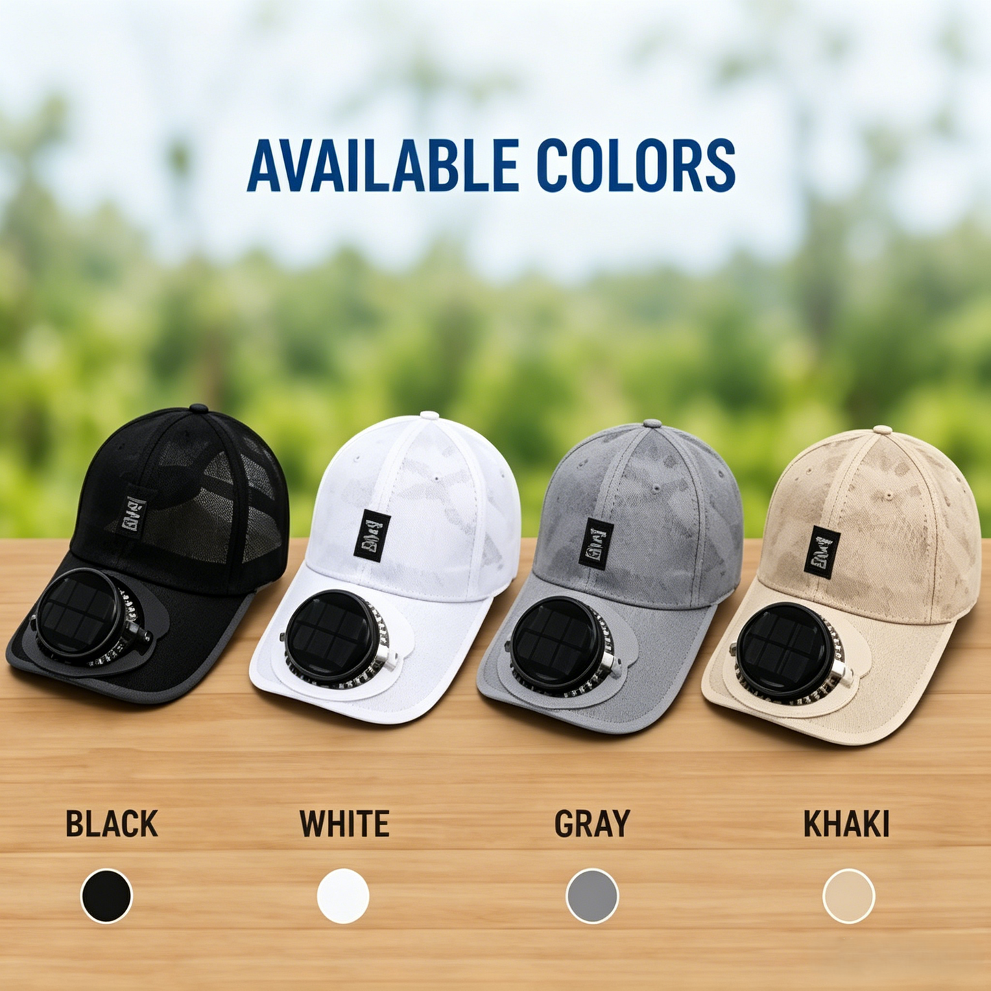 ☀️ Solar-Powered Cooling Fan Baseball Cap | UPF 50+ Sun Protection-WBJ