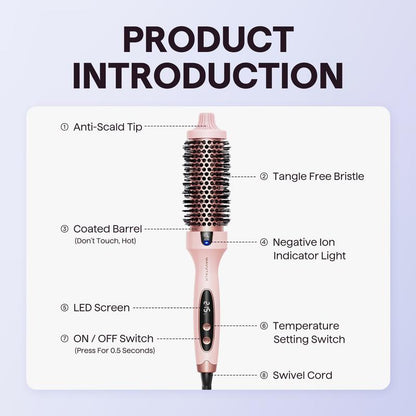 Negative ion hair curler with LED display, suitable for all hair types.-KPL