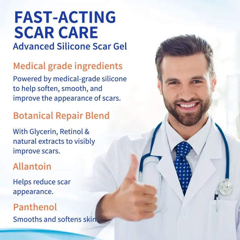 ✨ Advanced Silicone Gel | Professional Invisible Repair for Fine Lines, Acne Scars, Surgical Marks & Stretch Marks 🧪 LGZ