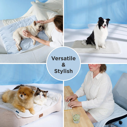 Bedsure AeroChill Wave Cooling Dog Mat - Breathable, Machine Washable & Versatile Pet Bed-DZT
